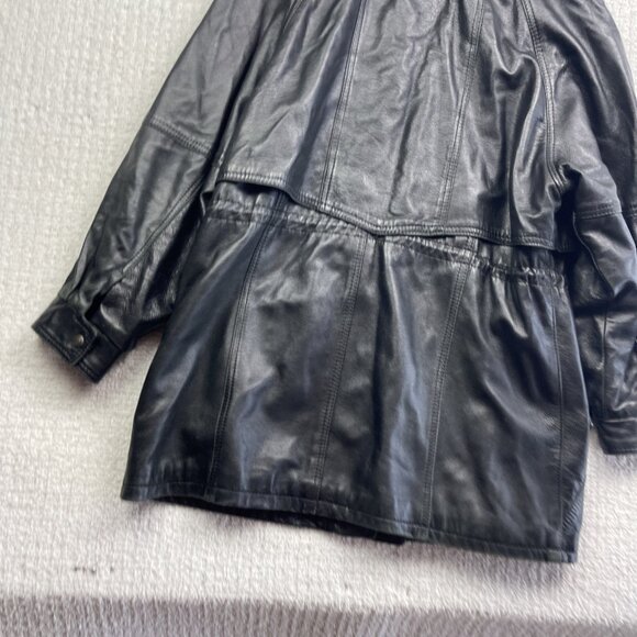 VTG Gabriel Collection Leather Black Utility Jacket Coat Men Sz L Canada Made - Picture 8 of 12